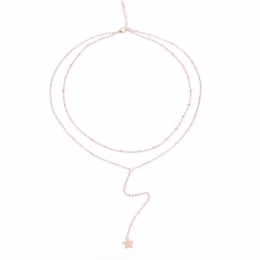 Last 1 New Dainty Star Double Layered Necklace - Picture 4 of 4
